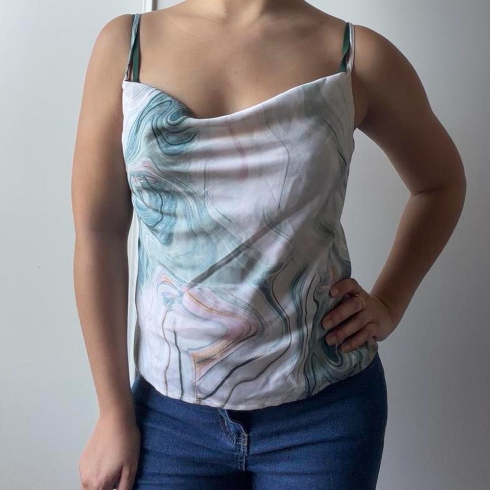 Sans Souci Marble Print Tank Top